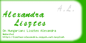 alexandra lisztes business card